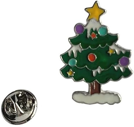 Christmas Pin Badge Metal Enamel Brooch Lapel Flair (Christmas Tree Pin Badge Cartoon)