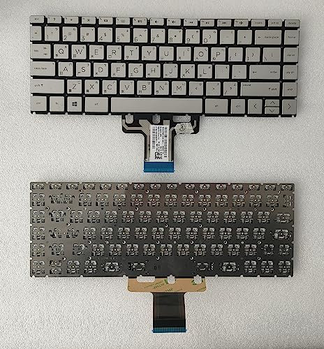 YANHAO Nuovo Taiwan for HP Pavilion X360 14-CD 14-CE 14-CM 14-da 14-Dk 14-CK 14-CC NoBacklight Silver Notebook Tastiera del Computer Portatile [Facile da installare]