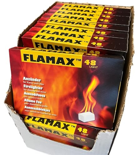 Kohleanzünder 3456 Stück Anzündwürfel Ofenanzünder Kaminanzünder + 1x Kühlschrankmagnet, Anzünder für Grill, Kamin, Ofen, Holzofen (72x 48Stück) Kohlenanzünder