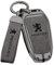 VOLBOZ Coque de Clé de Voiture pour Peugeot 4008 2008 5008 308 408 508L 3008, Étui de Protection pour Clé de Voiture, Housse pour Clé De Voiture, Porte-ClÉS de Voiture Portable Accessoires,A Grey