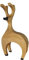 Hirsch, Rentier, aus Holz, Massivholz, Weihnachtsdekoration, Deko, Holz, Handgefertigt, Modern Zeitlos (einzeln oder als Sets) (1x Groß)