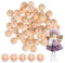Vocridy 100er Pack Holzperlen mit Gesicht, runde Holzperlen 20 mm, aufziehbare Holzperlen mit Löchern, Holzperlen mit Gesicht Würmer, Holzkugeln mit Gesicht für DIY Schmuck, Armband (Gesicht)