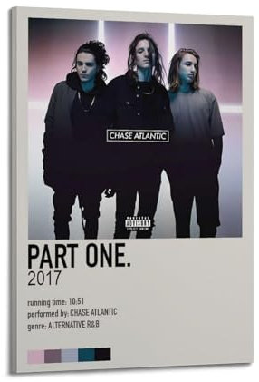 greb Chase Atlantic Album-Poster, Leinwand-Poster, Raumdekoration, ästhetisches Poster, künstlerisches Poster für Schlafzimmer, Wohnzimmer, Wände, 60 x 90 cm, Rahmenstil
