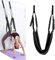 Corde de yoga aérienne avec ancrage de porte, aide à la flexion arrière pour diviser la sangle d'entraînement de fitness à domicile, sangle d'étirement des jambes pour gym fitness (noir)