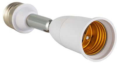 AYPOHU E26/E27-zu E26/E27-Sockelverlängerung 180 Grad Biegsamer Leuchtenadapter Für LED Glühlampenventilator Und Kamera. E26/E27-Glühbirnensockelverlängerung