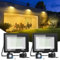 vighep Security Lights Outdoor Motion Sensor - 50W Ultra-Bright Pir Led Lights Outside Mains Powered - IP65 Waterproof Floodlights for Garden Garage Backyard Forecourt Courtyards, 2Pack(Warm White)