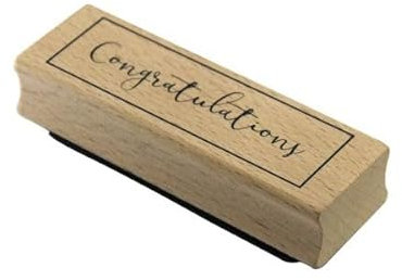 Artoz Holzstempel - Motiv: Congratulations, Buche, 90 x 60 x 19 mm, für Hochzeit, Jahrestag, Geburtstag, Dankeschön