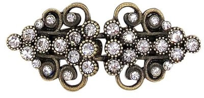 Cardigan Clips 3 Stück Retro Pullover Swirl Clip Cape Mantel Clips Bluse Hemd Revers Kragen Strickjacke Clip Mode Frauen Mädchen Glänzende Kristall Pin Brosche für Frauen Mädchen Kleidung(Style 2 bron