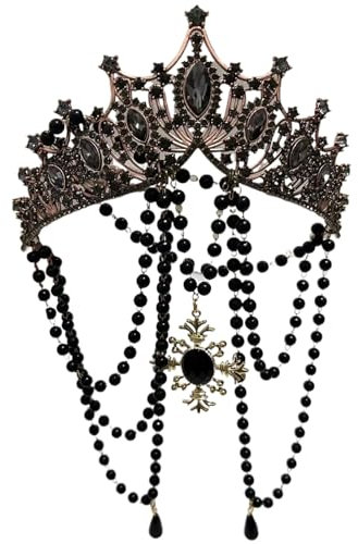 HUIFACAI Gothic Kronen Kopfschmuck Madonnas Kopfbedeckung Mittelalter Prinzessin Königin Stirnbänder Geeignet für Fotografie Bühne Requisiten