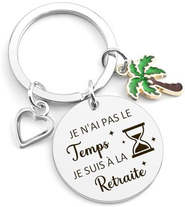 WRNZL Cadeau Retraite Femme Homme Original Cadeau Retraite Maman Mamie Collegue Maitresse Atsem Professeur Infirmiere Tata Soeur Cadeaux Idee Original Fete des Meres Noel Anniversaire Porte Clef
