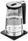 Holms & Moresby Illuminating 2.5L Electric Cordless Glass Kettle with brushed stainless steel accents (Fast Boil 1500W, Perfect pour spout, High Borosilicate Glass Body, Automatic Power off) UK Brand.