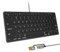Ultra-Slim Wired Keyboard for Apple Mac, USB & Type-C Conversion Cable, 78 Scissor Keys, Media Hotkeys, Compatible with MacBook, iMac Mini&Pro, Laptop Computers, Windows Desktop PC, Black
