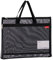 Dokumententasche Netztasche mit Doppel Reißverschluss 36 x 28 CM, A4 Zip Beutel Mesh Bag Reisetasche aus Netzstoff mit Griff Groß Etiketten Schüler Büro Liefert Schwarz