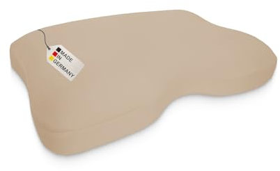 DUKAL | Kissenbezug perfekt passend für Liebscher & Bracht Nackenkissen | 40 x 55 cm | aus hochwertigem DOPPEL-Jersey | 100% Baumwolle | Farbe: Camel