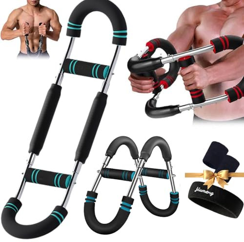 Shaker Twister Arm Trainer, Adjustable Forearm Strengthener, Arm Exercise Equipment, Portable Muscular Strength Enhancer, Spring Resistance for Home Workout Equipment (Blue 100-122lb)