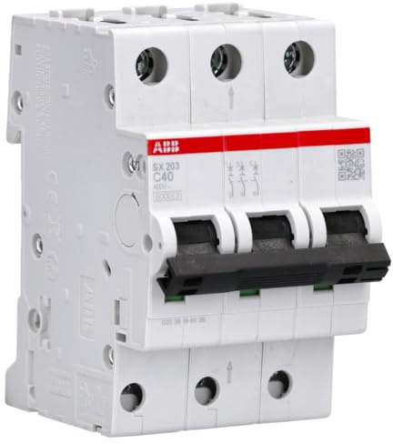 ABB SX203-C40 Sicherungsautomat FlexLine C-Charakteristik 40A 3P 6kA | LS-Schalter mit Push-in-Klemmen, 3-polig, 400V AC, kompatibel mit PSX-Phasenschiene 2CDS253003R0404