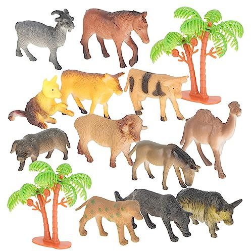 BESPORTBLE 12Stücke Teiliges Nutztiere Set Realistische Tierfiguren Für Kleinkinder Jahre Robuste Plastiktiere Für Frühkindliche Bildung Und Partydekoration