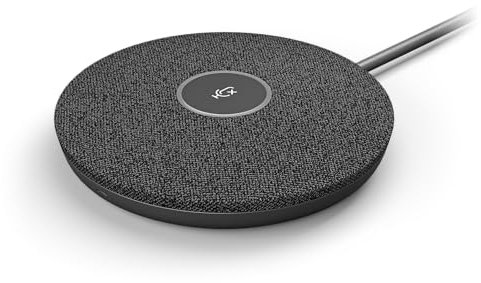 Logitech Rally Mic Pod – Quatre microphones omnidirectionnels de formation de faisceaux, filtre AI, détecteur d'activité vocale, annulation d'écho acoustique, chaînable, câble de 2,95 m – Graphite
