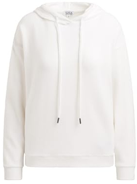 SOCCX Damen Hoodie aus Flauschstrick Ivory, M