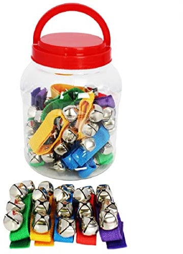 A-Star Campanelli da slitta con tintinnio da polso multicolore con cinturino in nylon x20 pezzi