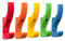 Toughook Mini Unbreakable Hooks 5 Pack (Rainbow) Tough Heavy Duty Plastic Hook. Wall Mounted Pegs for Bathroom, Kitchen, Bedroom, Bag, Hat, keys, Coats. Child-Friendly Design for School, Home & Office