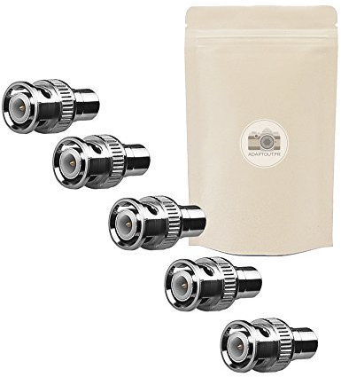 Adaptout 5x Adattatore BNC Maschio RCA Femmina coassiale - Connettore video e s-video marca francese