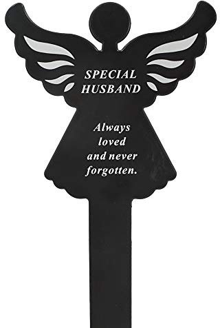 Special Husband Memorial Remembrance Grave Angel Ground Stake Plaque