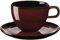 EKM Living ASA Kaffeetasse mit Unterer, rusty red KOLIBRI 0,25 l. 25513250 ! Vorteilsset beinhaltet 4 x den genannten Artikel und Set mit 4 Edelstahl Strohhalme