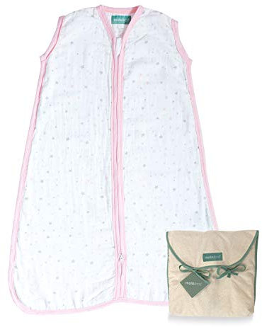 molis&co. Gigoteuse pour bébé 100% Coton. 0.4 TOG. 18 à 36 Mois. Idéal pour l’été. Pink Sky – Rose. Douceur et fraîcheur dans Une Seule Couche de Tissu.