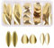 Spinner Blades for Lures Making Kit Easy Spin Colorado Willow Blades Kit Gold Silver Spoons DIY Lures Making Accessories for Spinner Baits Walleye Rigs Bass Fishing(Gold - 40pcs)