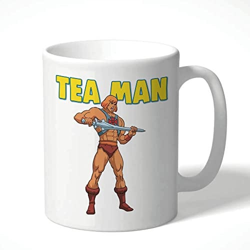 RetroTea Man Mug - Funny 80s He-Man Parody Gift, Tea Coffee Cup for TV Show Fans MUG32