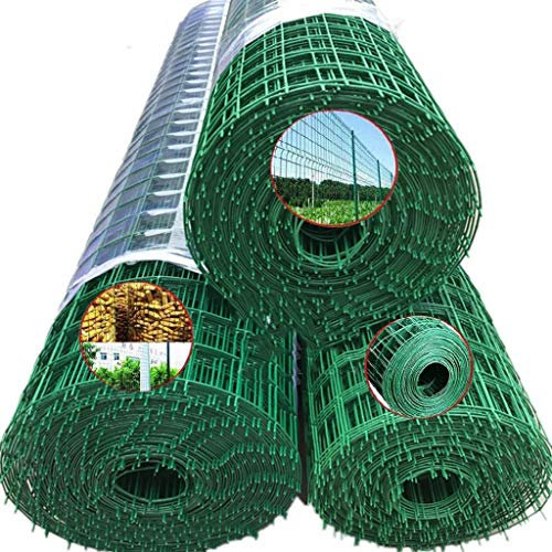 Rvlaugoaa BBGS Drahtgitterzaun, Drahtgitter In Grüner Kunststoffbeschichtung - Volieren-Drahtgeflecht - Gittergewebe für Garten, Vorgarten, Terrasse und Balkon (Size : 2.8mm Wire Diameter)