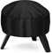 KISEER Housse de brasero ronde imperméable et résistante avec revêtement en PVC épais et cordon de serrage, 96,5 cm, noir