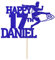 Personalised Birthday Football Footballer Cake Topper- Bright Blue Any Name & Age Glitter Cake Decoration and Sprinkles - Happy Birthday Decorations - Personalised Toppers for Cakes by Cakeshop