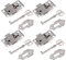 Angoily 4 Sätze Schrankschrank Metall Dekorative Schloss Etui Kastenschloss Retro Schloss Antike Gehäuseschlösser mit Schlüssel für Schrank Schmuckkabinett Möbelschlösser Silber