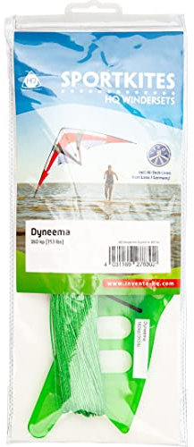 HQ DESIGN ideale Leinen für Lenkdrachen Dyneema Winderset Hi-tech Dyneema-Leinen auf Winder extrem dünne leichte dehnungsarme Fasern Made in Germany div. Stärken und Längen (160kp (grün), 2x 25m)