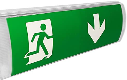FOXCUP LED Emergency Light - Slimline Maintained & Non-Maintained Waterproof Fire Exit Sign Bulkhead Light - LED Emergency Light 25-meter viewing distance – Ideal for Hospitals, Schools, Public Spaces