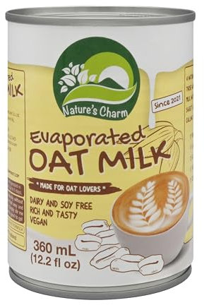 NATURE'S CHARN Bebida de avena espesa y azucarada - Leche condensada vegana - óptimo para café y postres - 1 x 360 ml