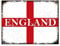 Metal Sign Plaque Print Poster Retro England St George Football World Cup Gift Dad Man Cave Shed Home Bar Ref13896 (10x8 inches (Approx) 25cmx20cm)