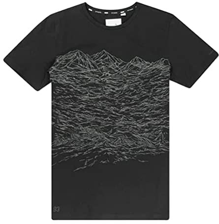PUMA x Stampd Wave Texture Print Short Sleeve Black Crew Mens T-Shirt 570919 01