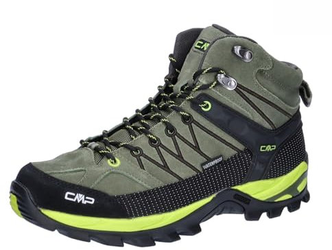 CMP Rigel Mid Trekking Shoes Wp, Zapatos de Trekking Hombre, Kaki Acido, 46 EU