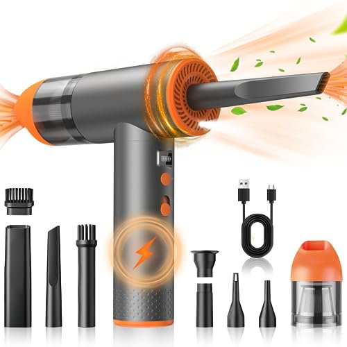 Soplador de aire comprimido 3 velocidades 110000 RPM Potentes removedor eléctrico, 7800 mAh batería aire comprimido limpieza PC para teclado, electrónica, bomba de aire seco limpieza PC