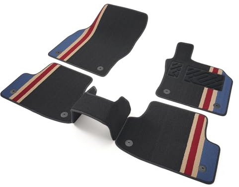 Crokomat Automatten passend für Audi A3 Sportback 2013–2020 8 V, maßgeschneiderte Auto-Fußmatten, Velours-Teppich für 2013 2014 2015 2016 2017 2018 2019 2020 S Line Zubehör Set mit 5 Stück