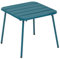 Hespéride - Table Basse de Jardin carrée Phuket Bleu Canard en Acier traité en époxy