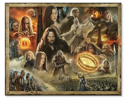 HAIDU der herr der ringe poster Diamond Painting Set, 5D Diamond Painting Pictures Adults Diamond Painting Children, Full Drill Diamond Art for Home Decor(Round Diamond) 30x40cm-124