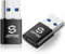 JSL JDTDC USB C to USB Adapter 2 Pack, USB C Female to USB Male Adapter Thunderbolt 4 to USB Converter USB Male Adapter Type-C to USB Adapter for Charging & Data Sync, for iPhone 15/iPad/MacBook