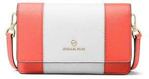Michael Kors Jet Set Charm Kleine Handy-Umhängetasche, Spiced Coral Multi, Spiced Coral Multi, Jet Set Charm Kleine Handy-Umhängetasche