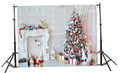 Mikikit Weihnachtsfotohintergrund Kamin Wohndekoration Fotografie Hintergrund weihnachtsmotiv Spirit Weihnachten backmattr Weihnachtshintergrundtuch weihnachtlicher Fotohintergrund Ballon