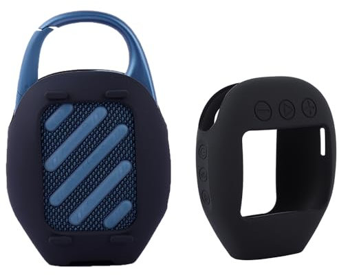 Silicone Cover Case for JBL CLIP 5, Protective Sleeve Case Drop-proof Shockproof Soft Skin Cover Protector for CLIP5 Portable Speaker Shell Accessories for Home, Outdoor and Travel (Black)