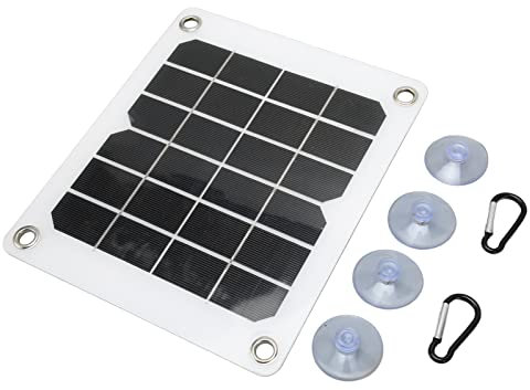 Pannello Solare Portatile con Uscita USB da 20 W per Telefono Cellulare, Caricabatterie Monocristallino da 5 V con Corrente 1000 MA, Compatto e a Risparmio Energetico